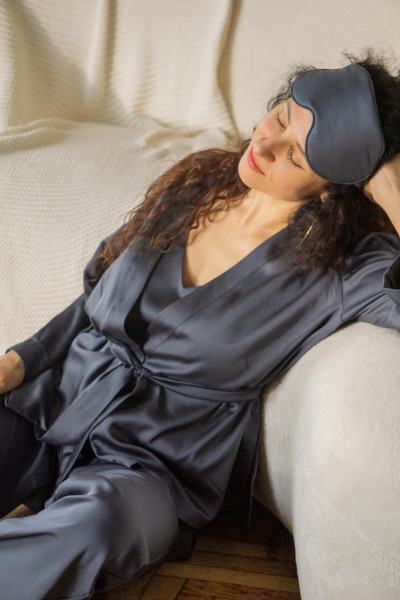 Маска для сна из тенселя Кобальт